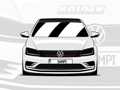 Jetta • 1.6 MPI graphic design illustration vector