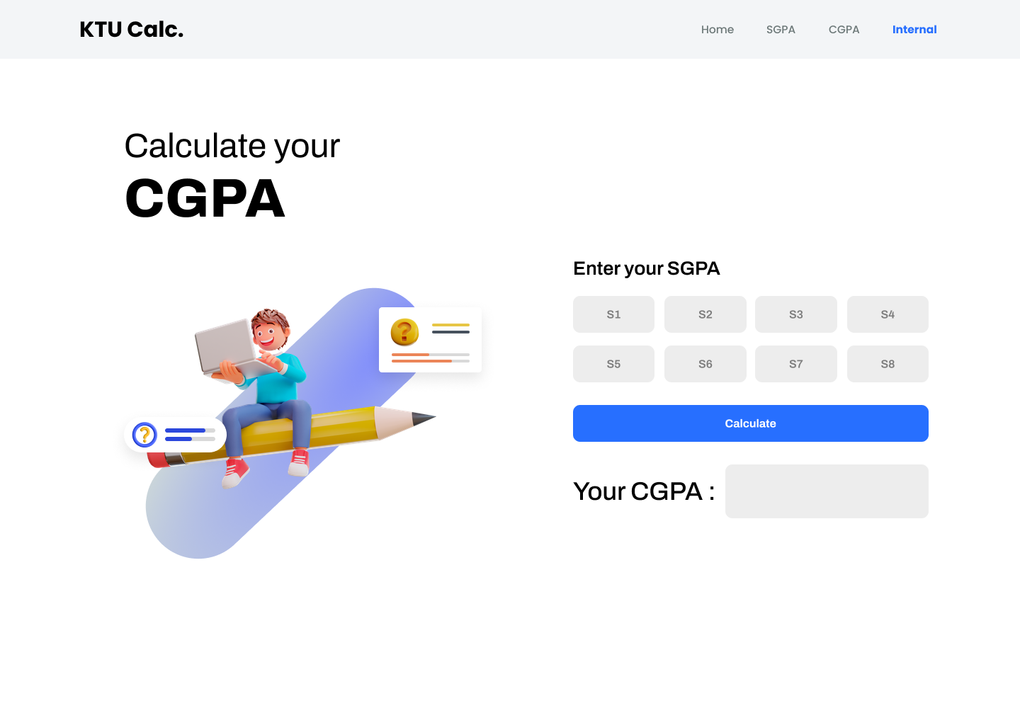 KTU GPA Calculator UI Design by Muhammed Farseen on Dribbble