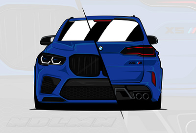 BMW X5 • Half N Half graphic design illustration vector