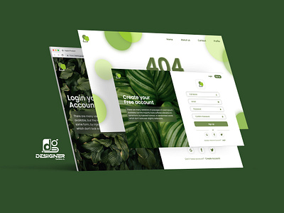 Sign up, Sign in, and 404 Error page design 404 error adobe design designer taslima bd figma graphic design login page mockup sign up page ui ui design ui tricks uiux uiux designer ux ux design xd