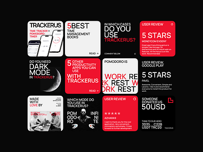 Trackerus Project, Instagram Design bold design graphic design instagram typography