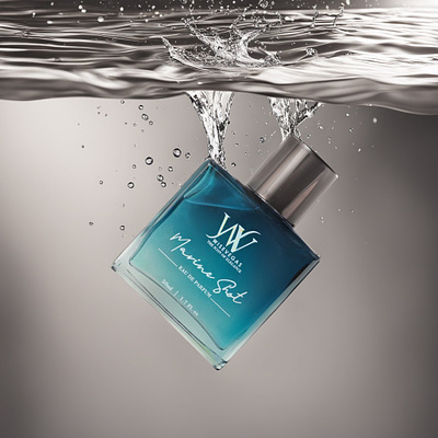 Ocean's Lullaby in a Bottle creatives design for perfume graphic design perfume creatives perfume design