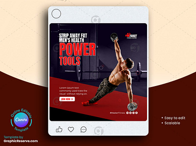 Fitness Gym Social Media Post Canva Template canva canva social media design facebook post fitness gym fitness gym facebook banner fitness gym social media banner fitness social media gym center social media design gym facebook banner gym instagram post gym social media post instagram post social media post social media post canva template