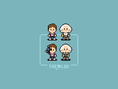 Pixel Art Characters - Back to the Future back to the future bttf characters doc and marty doc brown marty mcfly pixel art pixel artist retro games the oluk video games