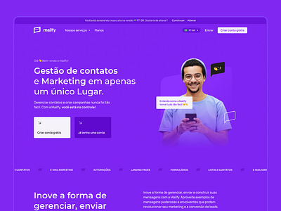 Mailfy - Website brasil design digital marketing frontend institucional marketing digital saas site startup ui ui design user experience user interface ux ux design web web design website