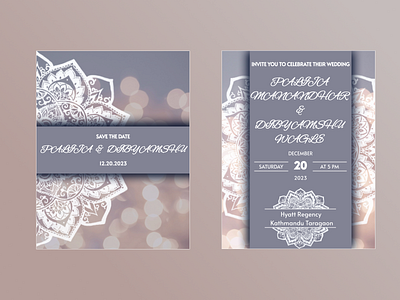 Invitation Card business card design figma graphic design invitation mandala ui ux wedding