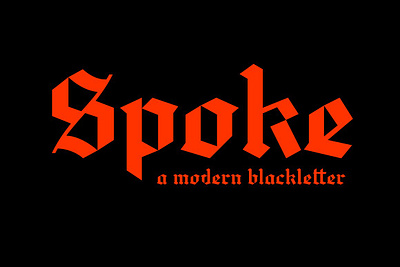 Spoke - Blackletter Typeface beer font black letter blackletter blackletter font calligraphy display type english german font gothic modern old typeface