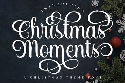 Christmas Moments Font Design calligraphy font christmas font christmas moments font design crafty font handwritten font holiday font logo font new year font script font