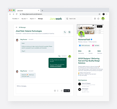 Janwork : Empowering Freelancers with a Seamless UI Experience clean dashboard freelancerplatform jobfinder minimalist saas uidesign