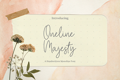 Oneline Majesty Monoline Font animation branding font graphic design monoline oneline script