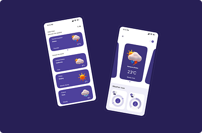 The weather app app design ui ux web design