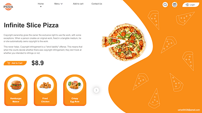 Pizza Landing Page logo ux design