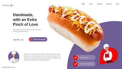 Bakery Landing Page logo ui ux design