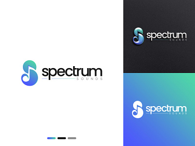 Spectrum Sounds | Music company logo design blue gradient brand identity branding design dribbble dribbble logo logo logo design music logo music node quaver symbol s letter sounds syed ashir chowdhery vector