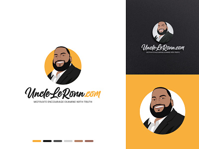 Uncle Le Ronn | Face illustration portrait avatar | Logo design avatar black brand identity design dribbble dribbble logo face portrait illustration art logo logo design man portrait vector vector illustration white yellow