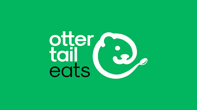 Ottertail Eats Brand Design | Ottertail County, MN bright green logo clean animal brand clean food brand eats brand finden marketing food logo green and white green brand green brand design green logo minnesota logo otter branding otter logo otter logo design ottertail ottertail county ottertail eats simple otter spoon branding