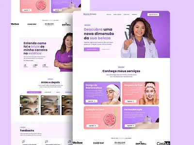 Beautician Web Design - Esteticista ]web design beautician design interface landing page minimalist ui ui design web site