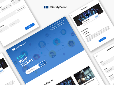 MintMyEvent - A Web3 Ticket Minting Site design graphic design illustration u ui ux vector webdesign website websitedesign