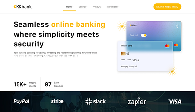 Banking Website bank landing page bank website banking branding card graphic design logo master card ux