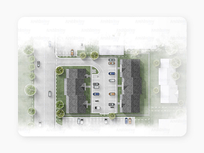 Project_35: Site plan rendering design 2d rendering archiminy architecture portfoilo architecture site plan design floor plan rendering illustration landscape photoshop rendering rendering site plan rendering