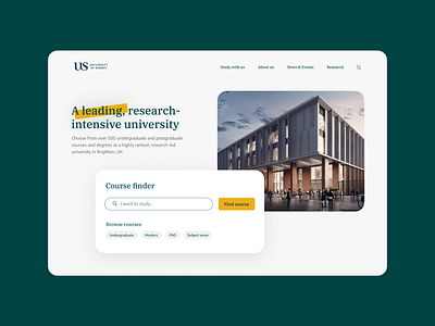 University of Sussex homepage hero concept