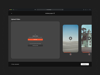 Upload Video add video dashboard media product design upload upload video