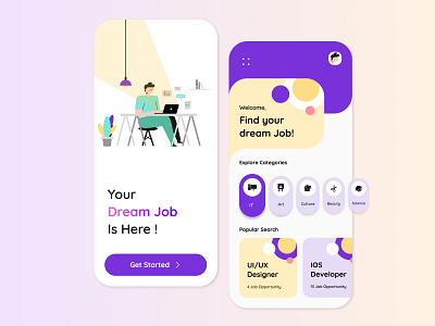 Find Job graphic design ui