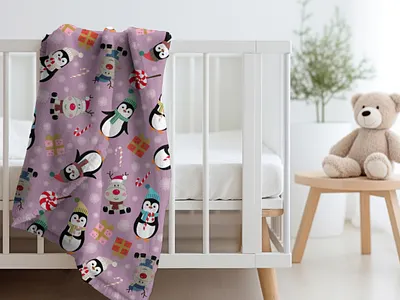 Holiday Penguins and Raindeers seamless pattern christmas pattern design digital art digital illustration graphic design illustration pattern penguins raindeers surface pattern vector