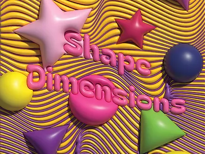 Shape Dimensions 3d ai brand identity brand voice branding daily poster challenge graphic design illustration logo magazine magazine cover poster poster design print art print design shapes stars third dimensions vector yellow