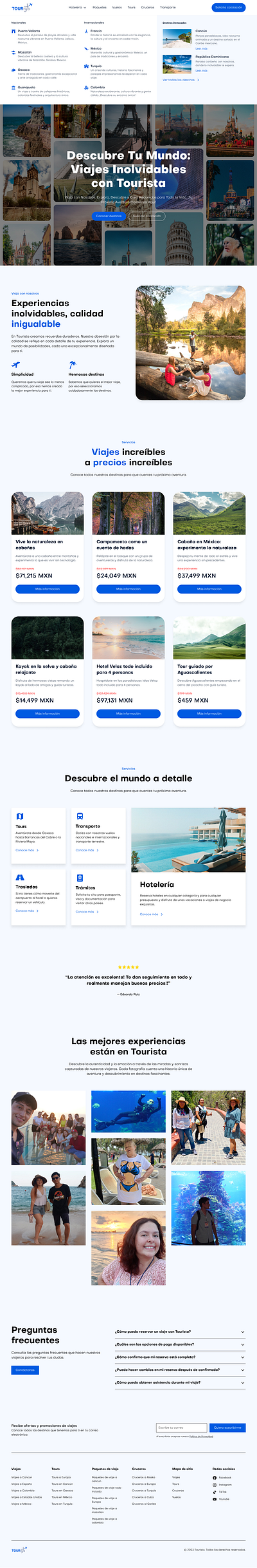 Travel Agency UX/UI Design by Luis Veloz on Dribbble