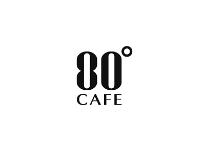 80° Cafe Logo 8 80° branding cafe coffee degrees logo number