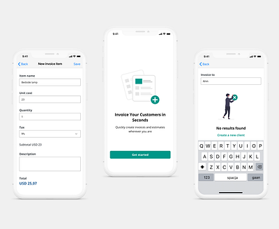 Mobile App design invoices mobile mobileapp ui ux webdesign