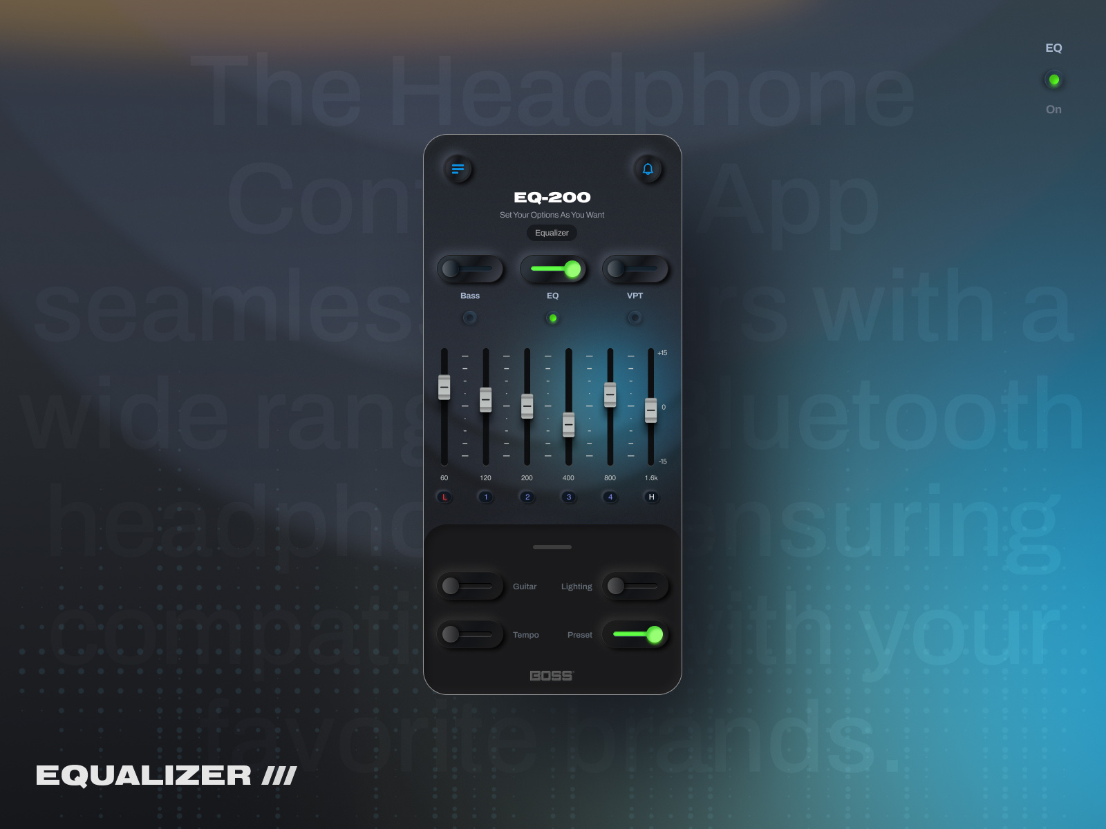 Headphone Controller App Design by OceanShark on Dribbble