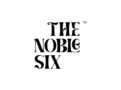 The Noble Six - Typography Logo design brand design brand identity branding design font graphic design identity design illustration logo logo design monogram trademark typography vector wordmark