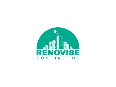 Renovise contracting | construction logo brand identity branding builders building logo city logo construction logo contracting developers housing logo logo logo design minimal logo modern city modern logo night city logo real state logo simple logo