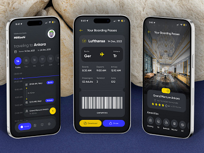 Trip App ✈️ flight hotel ios mobile portfolio portfoliodesign portfoliowebsite tour travel trip ui ux