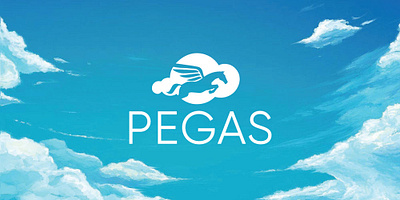 Take Flight with Creativity: PEGAS Agency agency airy blue branding clean creativity design expansive freedom ideas imagination innovative inspiration mythical pegasus profile serene sky soaring white