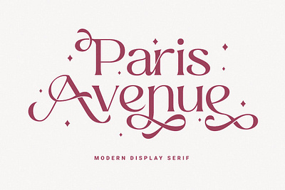 Paris Avenue - Modern Display Serif Font branding calligraphy display font fonts lettering logo minimal sans serif script type typeface typography vector