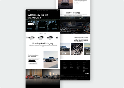Audi Website Redesign animation audi car clean interaction design motion graphics product design redesign ui uiux user interface ux video website