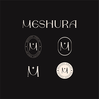 Meshura Jewelry Logo Design brand identity branding graphic design graphic designer jewelry brand jewelry logo logo logo design logo suite logo variation luxury logo