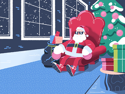 Merry Christmas from Bad Santa 2d adobe after effects animation character christmas design graphic illustration illustrator loop motion motion design motion graphics new year portfolio texture vector video walk