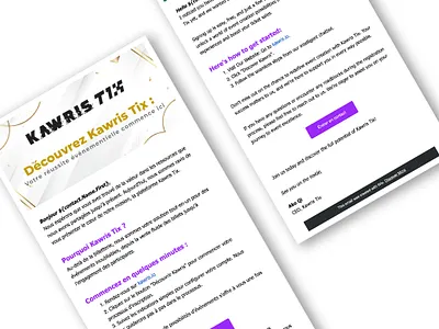 KAWRIS TIX Newsletter design email email design email newsletter email template html email html email template html newsletter