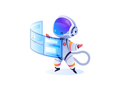IA assistant - Astronaut ai art astronaut branding design digital art game graphics graphic design illustration illustrator logo space space theme vector virtual assistant virtual reality