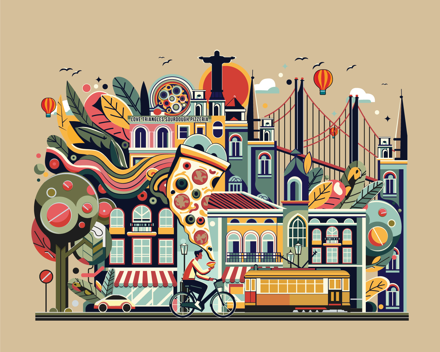 City Illustration for Print by Maimuna Aktar on Dribbble