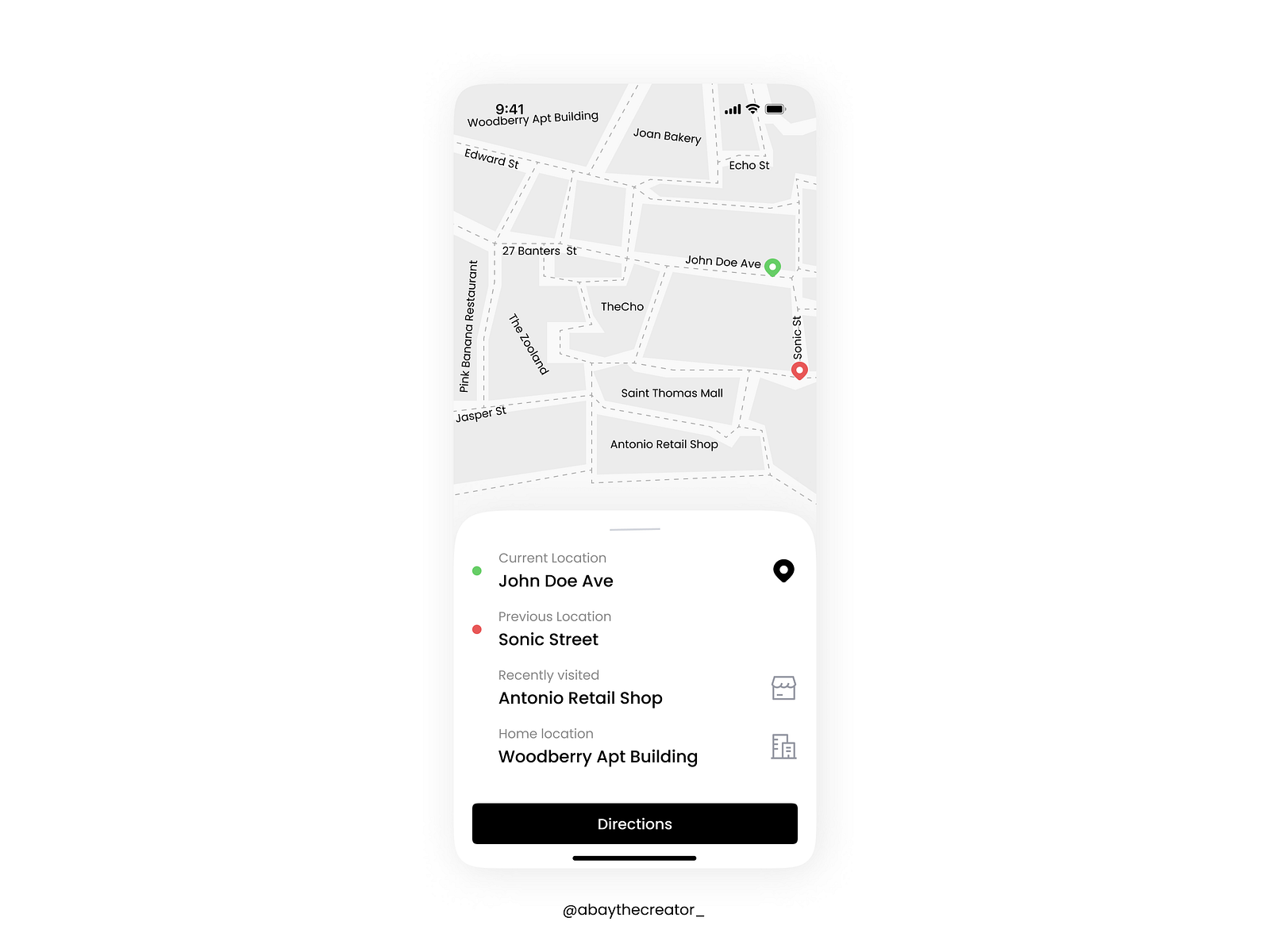 Location tracker by Bless Atteh Adzimah on Dribbble