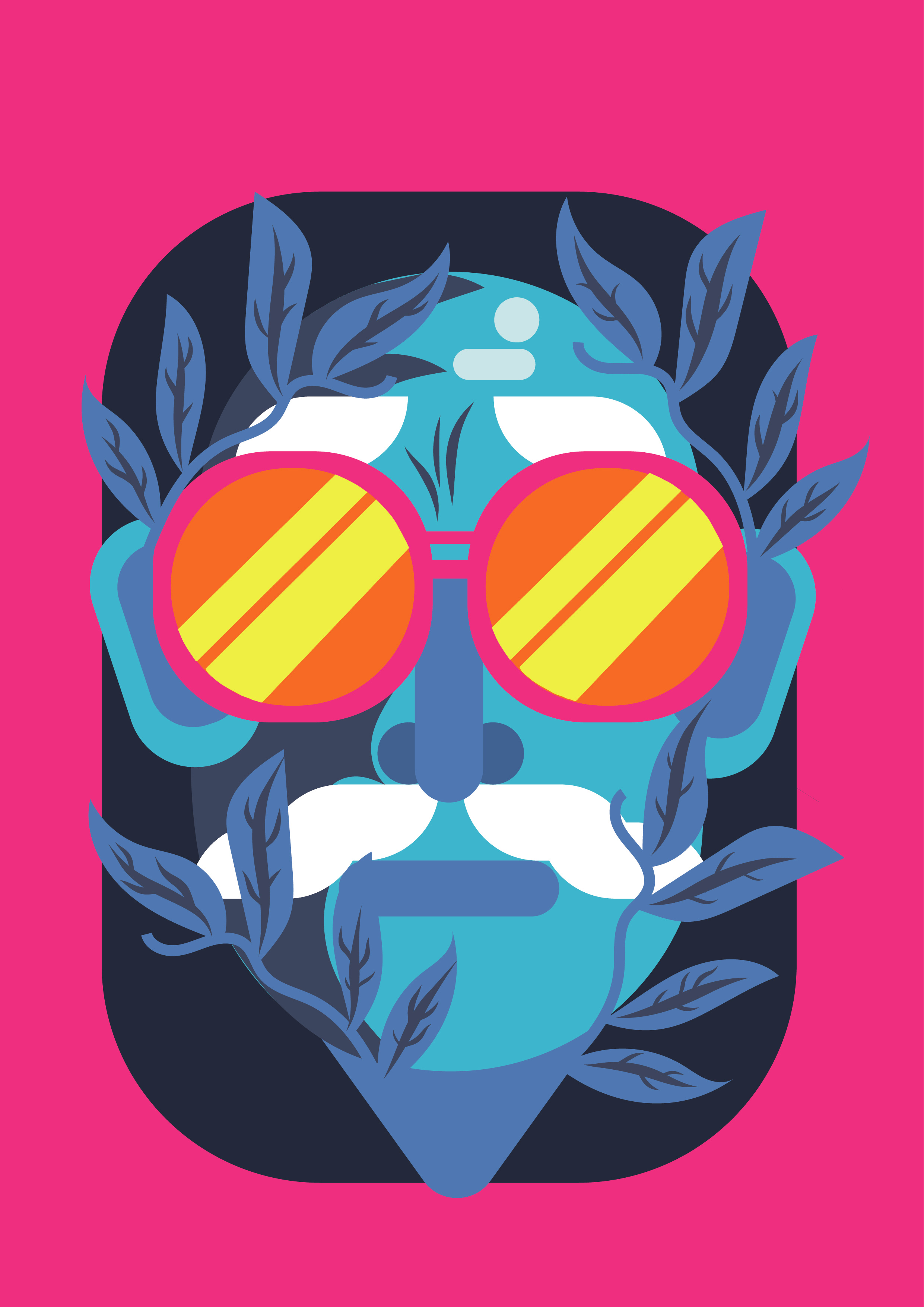 Cerulean Reflections adobe illustrator digital illustration portrait