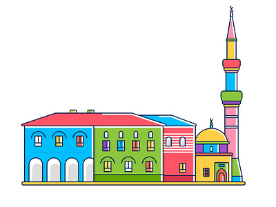 Mosque ankara branding digital art graphic design icon illustration islam line mosque ui urban ux vector vector art