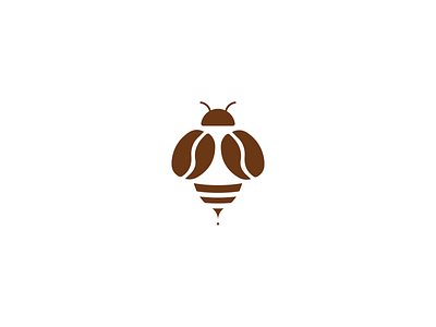 COFFEE + BEE LOGO bee bold brand brand design branding coffee design graphic design logo minimalist social media