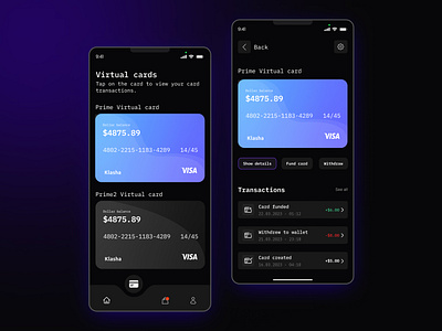 Virtual cards design for a finance mobile. app design digital virtual card free virtual card klashas klashas app design mobile dashboard design mobile deshboard mobile finance mobile finance dashboard design mobile ui design mobile virtual card design transaction design transaction mobile app transactopns virtual business card virtual card virtual card mobile apps virtual card online virtual credit card