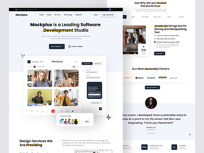 Mockplus Software Agency Website agency branding clean homepage design landing page design minimal software agenc website design software agency software company software house software website design technology ui design uiuux webpage website design